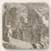 Cassandra sagt die Trojan ihr Schicksal voraus und Getränkeuntersetzer (Vorderseite)