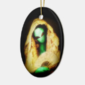 Cassatt Alien Spanish Senorita with Lace Keramik Ornament (Links)