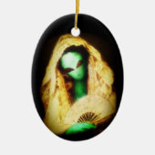 Cassatt Alien Spanish Senorita with Lace Keramik Ornament (Vorne)