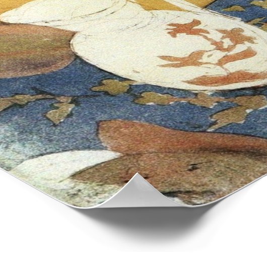 Cassatt - Badegewässer für Frauen Poster (Ecke)