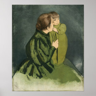 Cassatt - Bauernmutter und Kind Poster