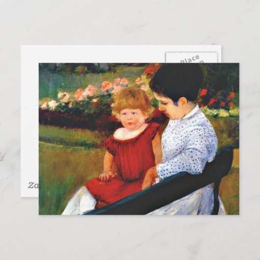 Cassatt - Im Park Postkarte (Vorne/Hinten)
