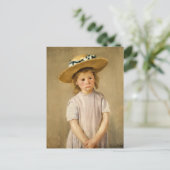 Cassatt Kind im Strohhut Postkarte (Stehend Vorderseite)