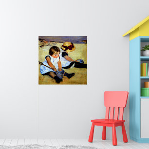 Cassatt - Kinder am Strand Poster