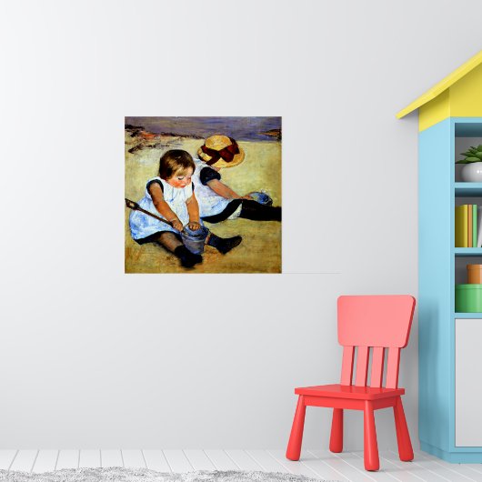 Cassatt - Kinder am Strand Poster (Kinderzimmer 1)
