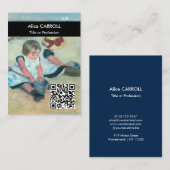Cassatt - Kinder am Strand spielen - QR-Code Visitenkarte (Vorne/Hinten)