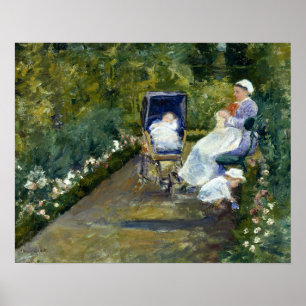 Cassatt - Kinder im Garten (Das Kindermädchen) Poster