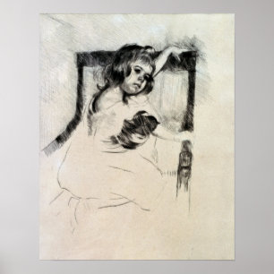 Cassatt - Kniet in Armsessel Poster