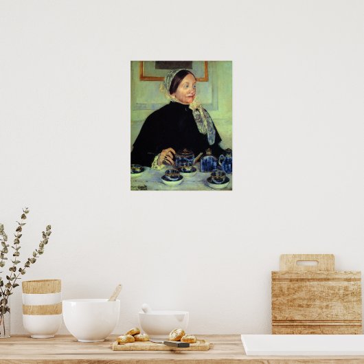 Cassatt - Lady at Tea Table 1885 Poster (Küche)