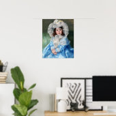 Cassatt - Margot (Lefebvre) in blau Poster (Heimbüro)