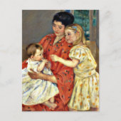 Cassatt - Mutter und Sara Admiring the Baby, Postkarte (Vorderseite)