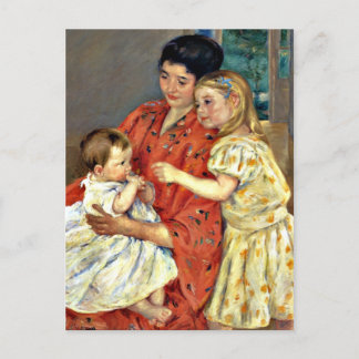 Cassatt - Mutter und Sara Admiring the Baby, Postkarte