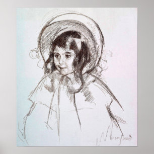 Cassatt - Sara mit ihrem Bonnet und ihrem Coat Poster