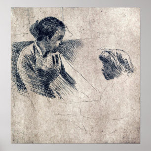 Cassatt - Susan und Kind schauen sich gegenüber Poster