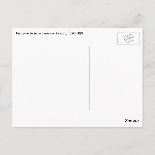 Cassatts Brief Postkarte (Rückseite)