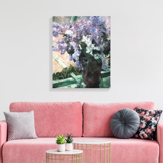 Cassatts "Lilacs in a Window" Leinwanddruck (Insitu (Wohnzimmer))