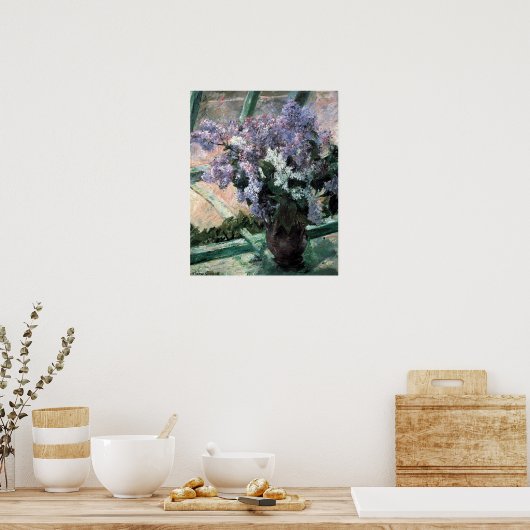 Cassatts "Lilacs in a Window" Poster (Küche)