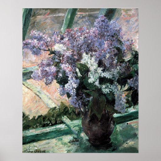 Cassatts "Lilacs in a Window" Poster (Vorne)