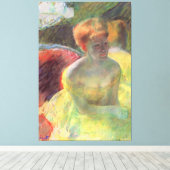 Cassatts Lydia lehnt sich an ihre Waffen Leinwanddruck (Insitu (Holzboden))