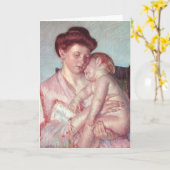 Cassatts schlafendes Baby, glücklicher Muttertag Karte (Gelbe Blume)