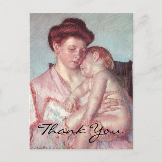 Cassatts Sleepy Baby Postkarte (Vorderseite)