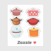 Casserole Dish Stickers Aufkleber (Blatt)