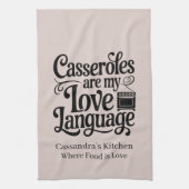 Casseroles sind meine Liebe, die Sprache des benut Geschirrtuch (Vertikal)