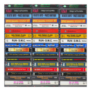 Cassette Collection für klassische Hip Hop-Alben Poster
