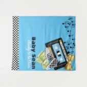 Cassette|Hip Hop Baby Shower Foto Hintergrund der  Wandteppich (Vorderseite (Horizontal))