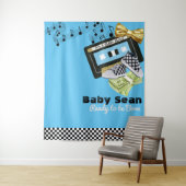 Cassette|Hip Hop Baby Shower Foto Hintergrund der  Wandteppich (Beispiel)