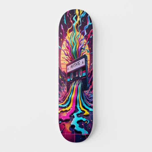 Cassette Meltdown - Retro Vibes Edition 1 Skateboard (Vorderseite)