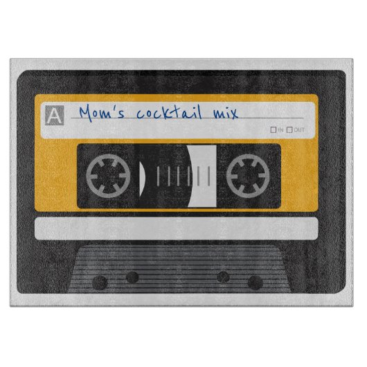 Cassette Mix Tape Mama Funny Novelty Schneidebrett (Vorderseite)