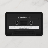 Cassette Mix Tape Retro Coole Visitenkarte (Rückseite)