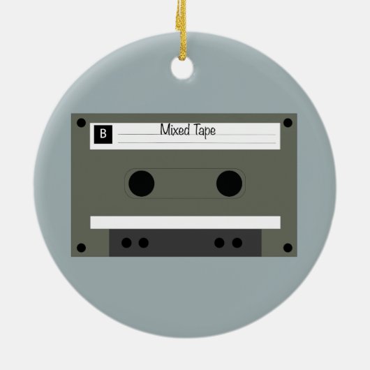 Cassette, Mixed Tape Keramik Ornament (Hinten)