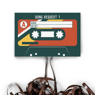 CASSETTE SONG REQUEST CARD MITTEILUNGSKARTE