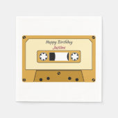 Cassette Tape Birthday Napkin Serviette (Vorderseite)