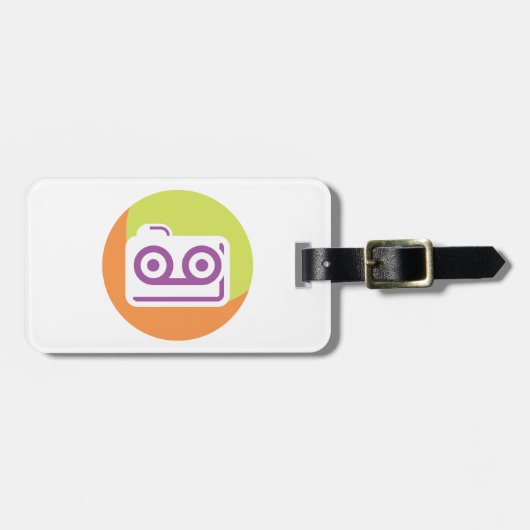 Cassette Tape Icon Vintage 80s 90s Style Music Gepäckanhänger (Vorderseite horizontal)