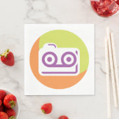 Cassette Tape Icon Vintage 80s 90s Style Music Serviette (Beispiel)