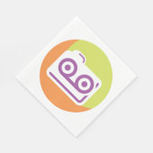 Cassette Tape Icon Vintage 80s 90s Style Music Serviette (Ecke)