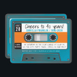 CASSETTE TAPE Moderne Disco Geburtstag Aqua Einladung<br><div class="desc">von kat massard >>> https://linktr.ee/simplysweetpaperie <<< Ein Retro-Kassettendesign für Ihren GEBURTSTAG - originelles Design perfekt für eine Vintage oder Disco 70er oder 80er Party TIP :: 1. Um Grafiken und Schriftart zu ändern/zu verschieben und mehr Text hinzuzufügen, klicken Sie auf den Button "Anpassen". - - - - - - -...</div>