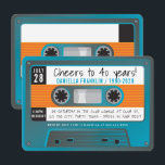 CASSETTE TAPE Moderne Disco Geburtstag Aqua Einladung<br><div class="desc">von kat massard >>> https://linktr.ee/simplysweetpaperie <<< Ein Retro-Kassettendesign für Ihren GEBURTSTAG - originelles Design perfekt für eine Vintage oder Disco 70er oder 80er Party TIP :: 1. Um Grafiken und Schriftart zu ändern/zu verschieben und mehr Text hinzuzufügen, klicken Sie auf den Button "Anpassen". - - - - - - -...</div>