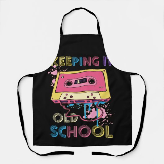 Cassette Tape Music Retro 80s Keeping old School Schürze (Vorderseite)