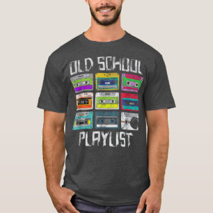 Cassette Tape Music Retro 80s Old-School Playlist T-Shirt