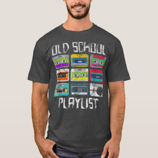Cassette Tape Music Retro 80s Old-School Playlist T-Shirt