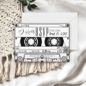 Cassette Tape Record White Wedding Einladung UAWG