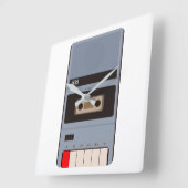 Cassette Tape Recorder Quadratische Wanduhr (Winkel)