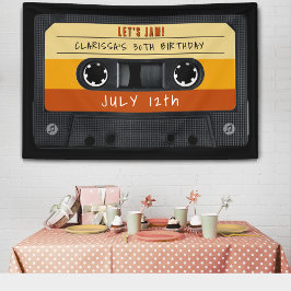 Cassette Tape Retro Geburtstagsparty Banner