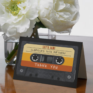Cassette Tape Retro Geburtstagsparty Dankeskarte