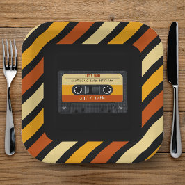 Cassette Tape Retro Geburtstagsparty Pappteller