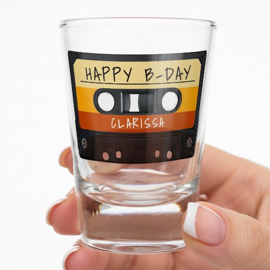 Cassette Tape Retro Geburtstagsparty Schnapsglas